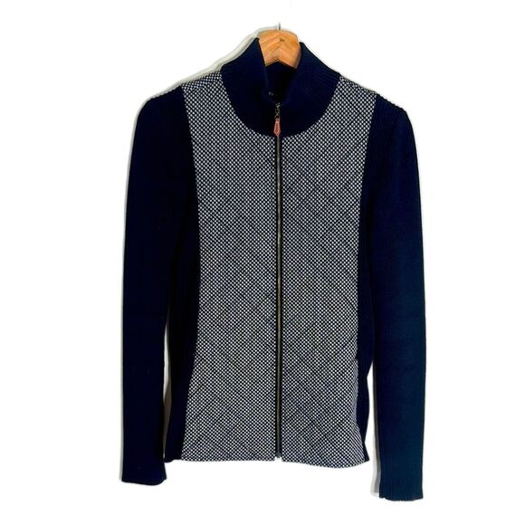 J. McLaughlin Jackets & Blazers - J.McLaughlin Quilted Knit wool silk cotton Jacket size small spring cute